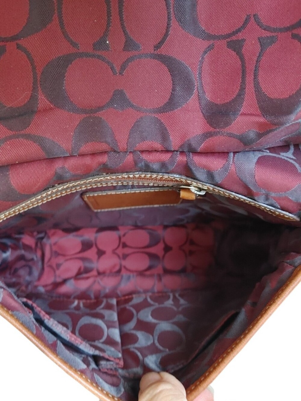 Coach Signature Denim Leather Crossbody Bag - Picture 5 of 16